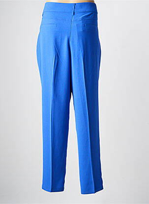 Pantalon droit tissage crêpe taille normale bleu CREAM femme