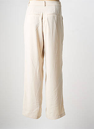 Pantalon large tissage crêpe taille normale beige CREAM femme