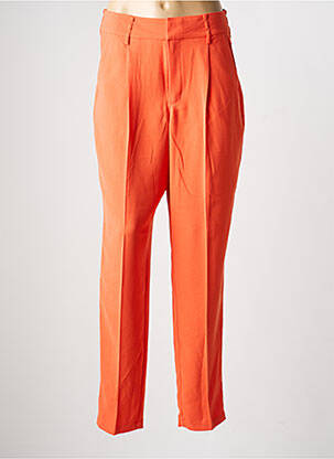 Pantalon chino tissage popeline taille normale orange CREAM femme