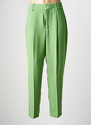 Pantalon chino tissage popeline taille normale vert CREAM femme