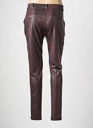 Pantalon slim stretch taille normale marron EVA KAYAN femme