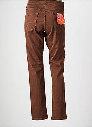 Pantalon droit stretch taille normale marron ZERRES femme