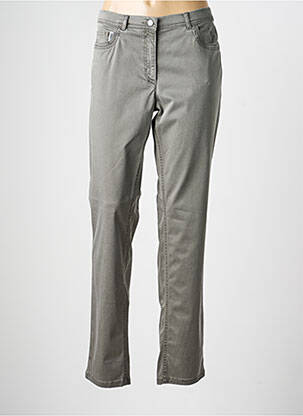 Pantalon droit stretch taille normale gris ZERRES femme