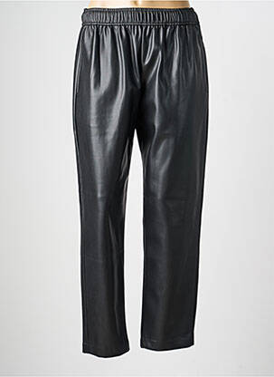 Pantalon droit taille élastique taille normale noir LEO & UGO femme