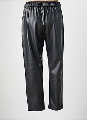 Pantalon droit taille élastique taille normale noir LEO & UGO femme