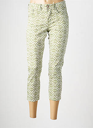 Pantacourt stretch taille normale vert CREAM femme