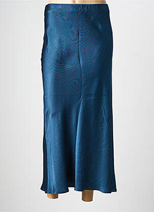 Jupe longue coupe droite bleu LAUREN VIDAL femme