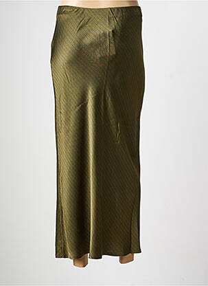 Jupe longue coupe droite vert LAUREN VIDAL femme