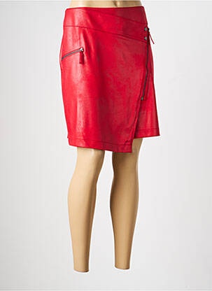 Jupe courte coupe droite rouge EVA KAYAN femme