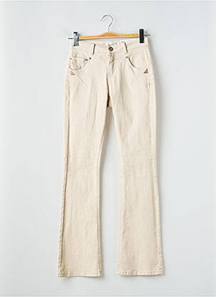 Jeans coupe droite stretch taille normale beige CREAM femme