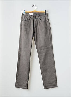 Pantalon droit stretch taille normale gris PARA MI femme