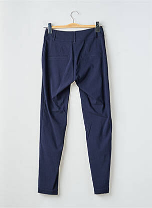 Pantalon slim tissage popeline taille normale bleu EVA KAYAN femme