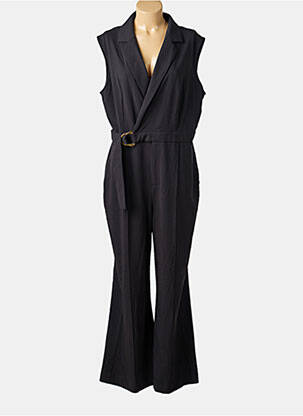 Combi-pantalon fermeture boutonnée sur le devant manches courtes noir K-DESIGN femme