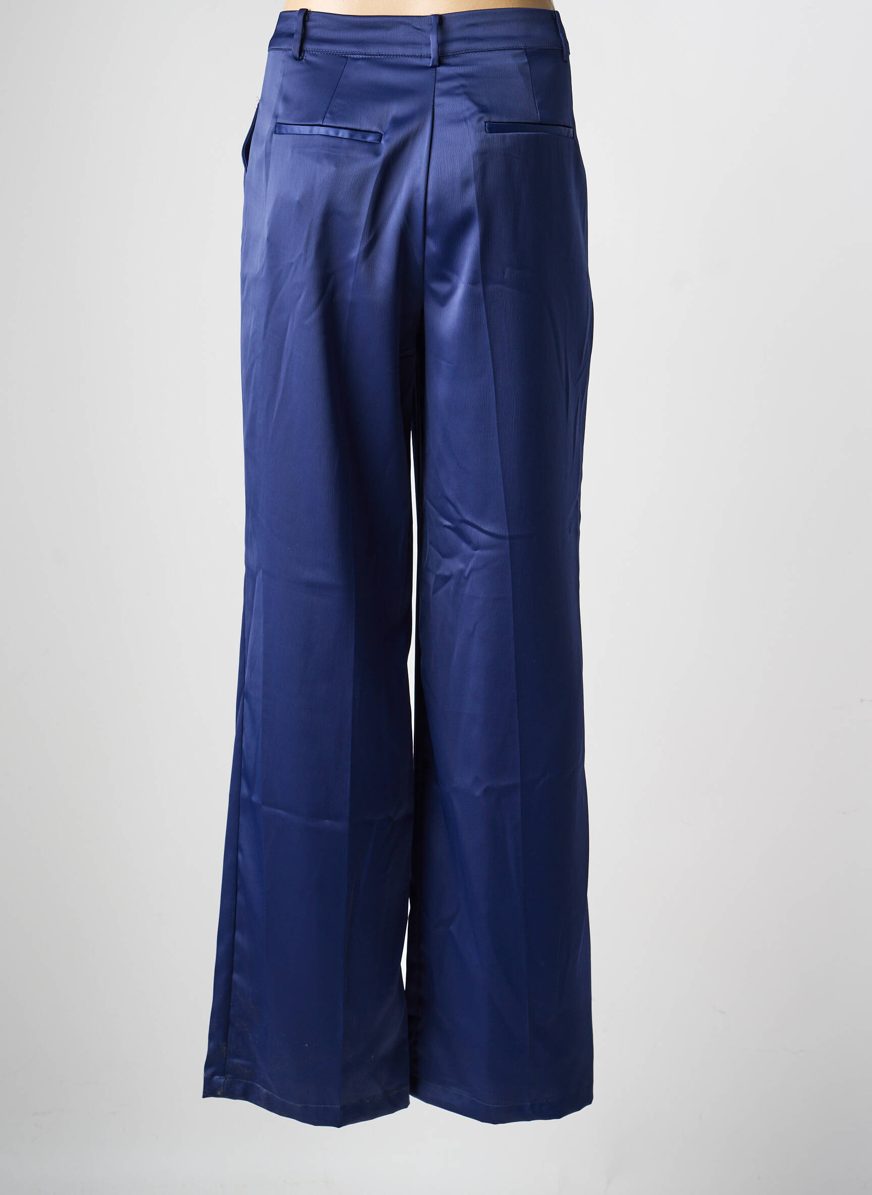 Pantalon droit stretch taille normale bleu LOLA CASADEMUNT femme