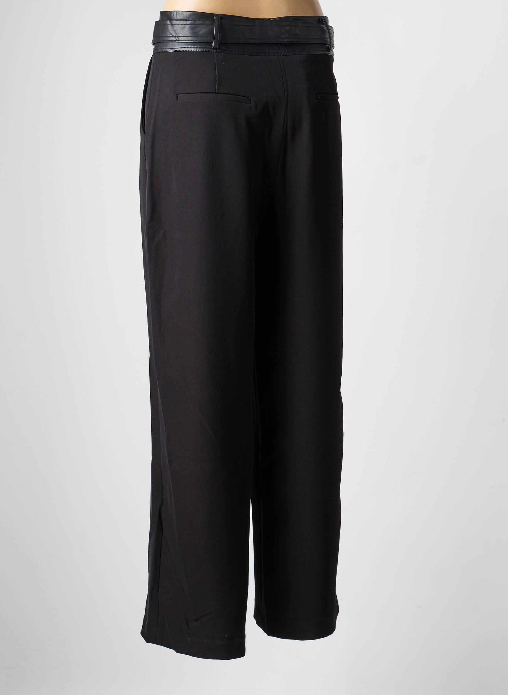 Pantalon droit stretch taille normale noir LOLA CASADEMUNT femme
