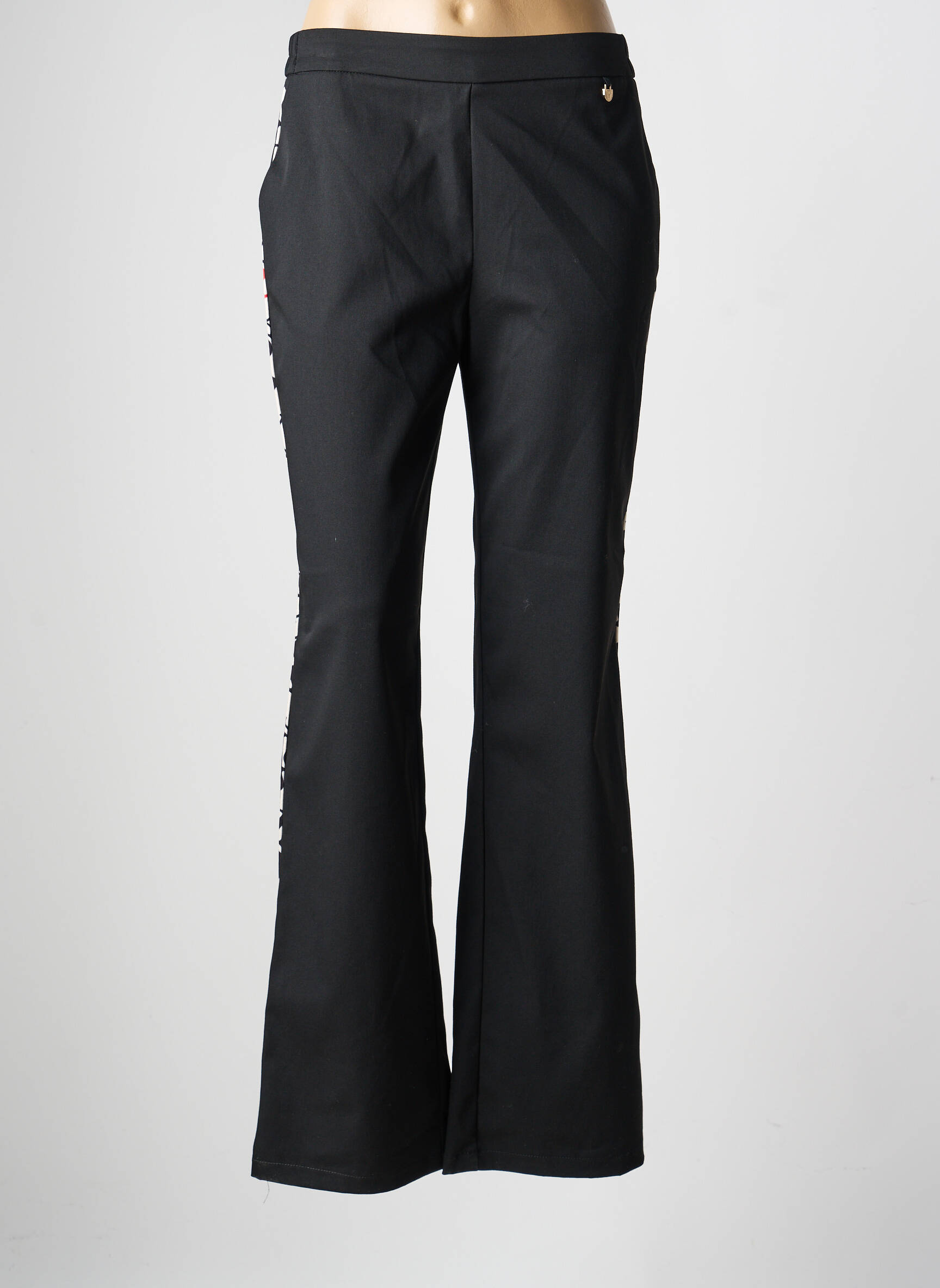 Pantalon droit stretch taille normale noir LOLA CASADEMUNT femme