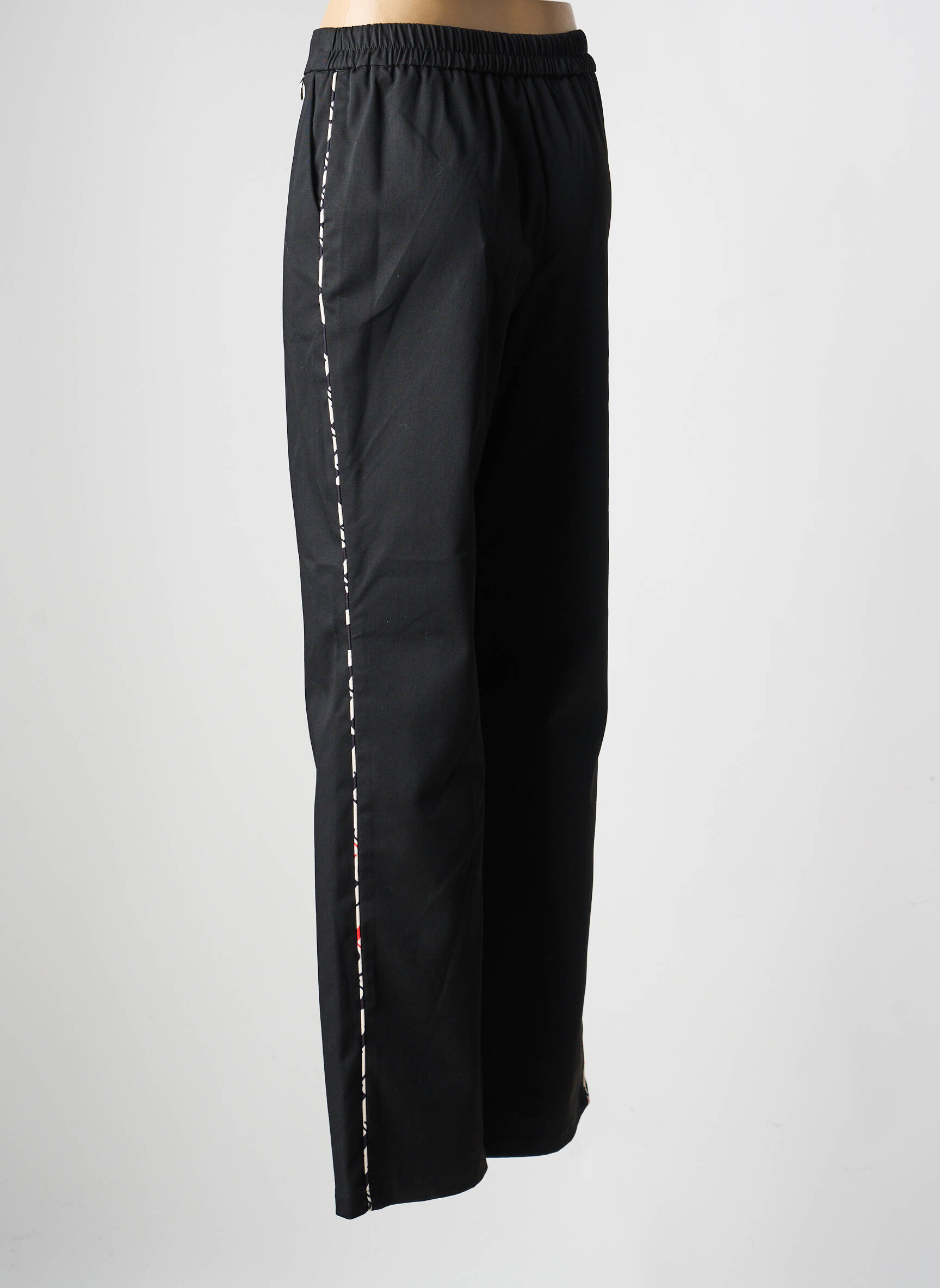 Pantalon droit stretch taille normale noir LOLA CASADEMUNT femme