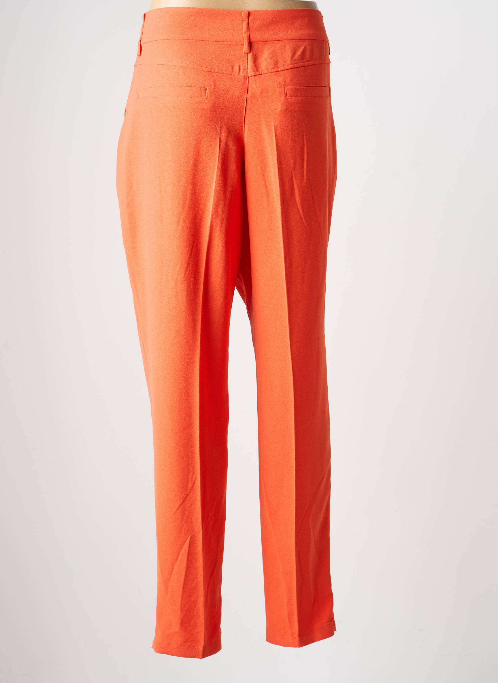 Pantalon chino tissage popeline taille normale orange CREAM femme