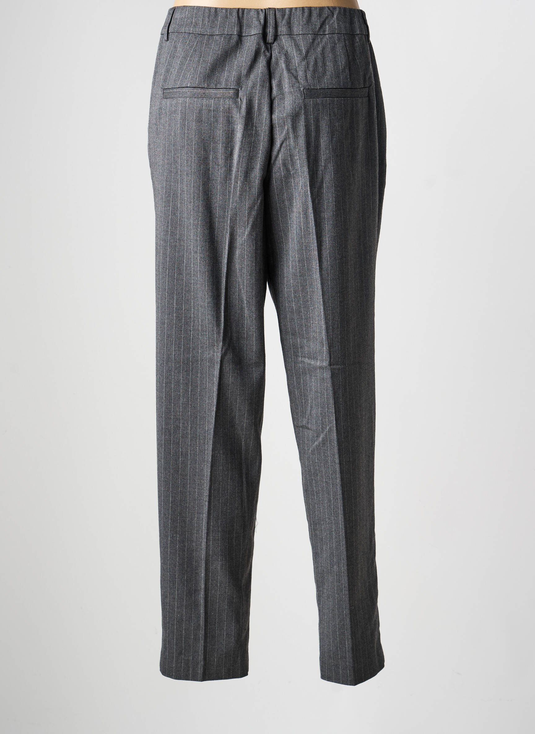 Pantalon droit stretch taille normale gris CREAM femme