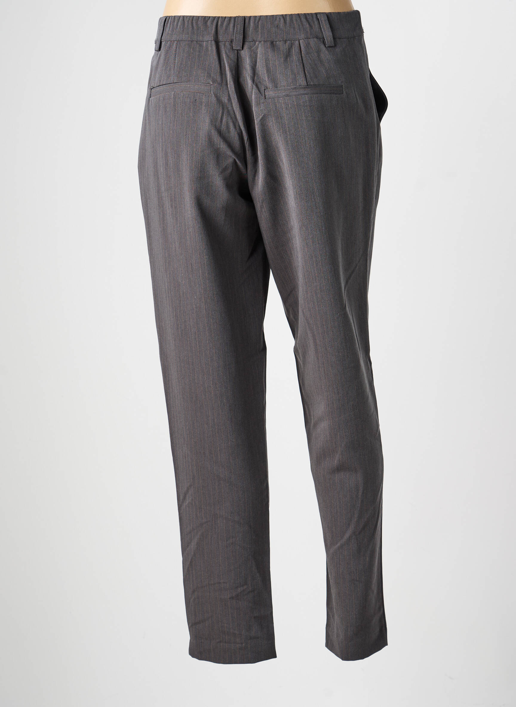 Pantalon slim taille élastique taille normale gris CREAM femme