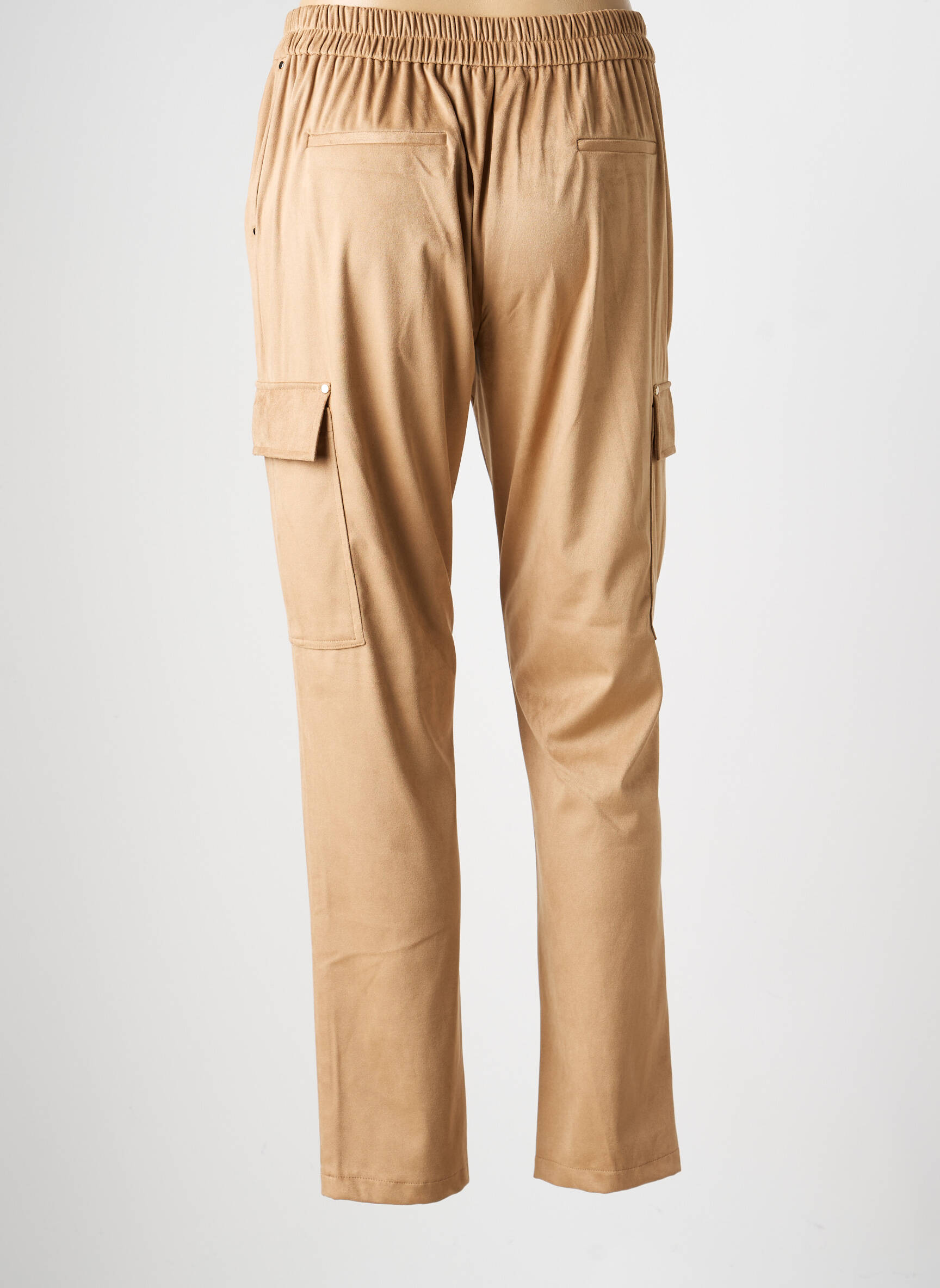 Pantalon droit stretch taille normale beige EVA KAYAN femme