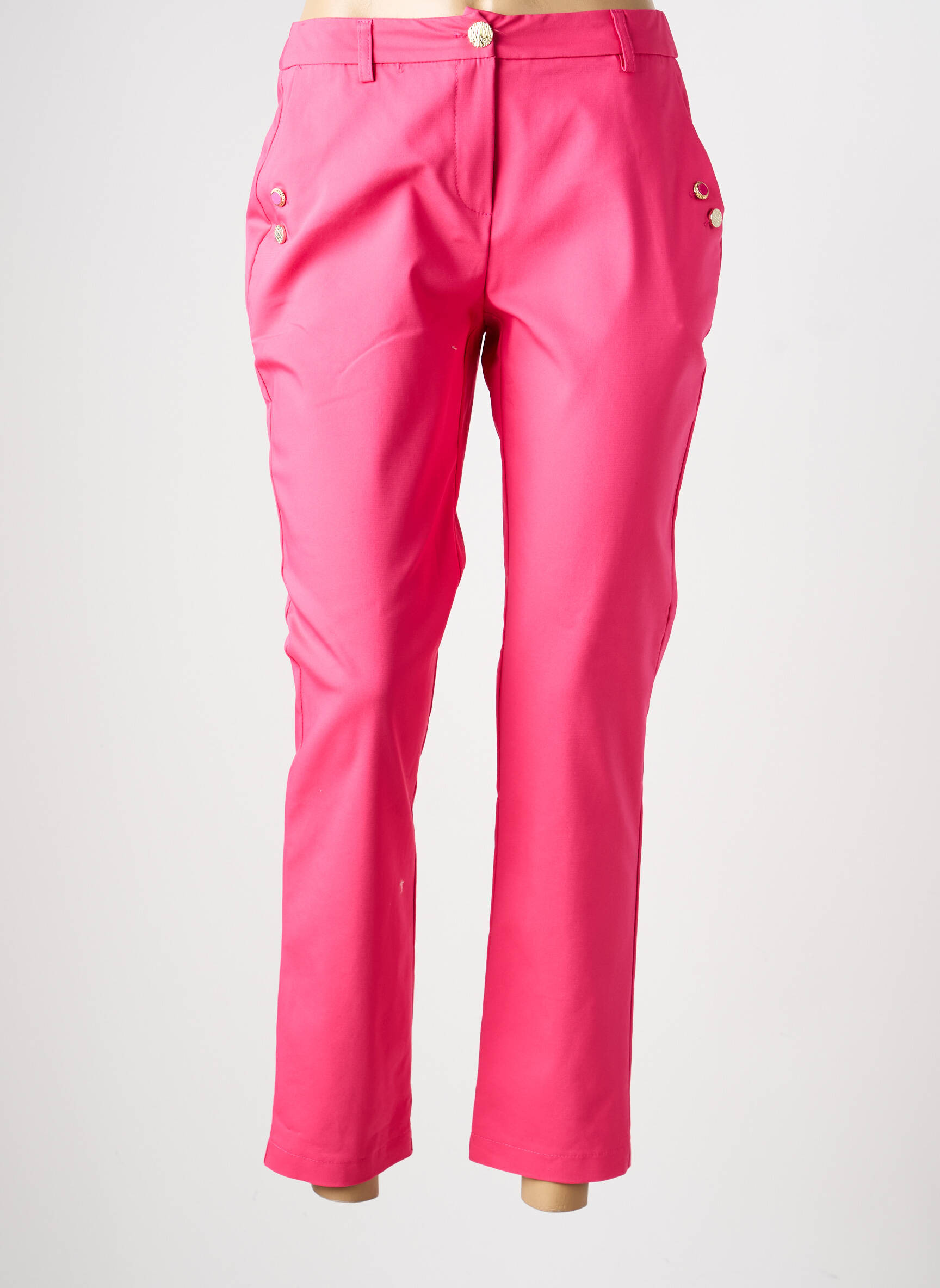 Pantalon 7/8 stretch taille normale rose EVA KAYAN femme