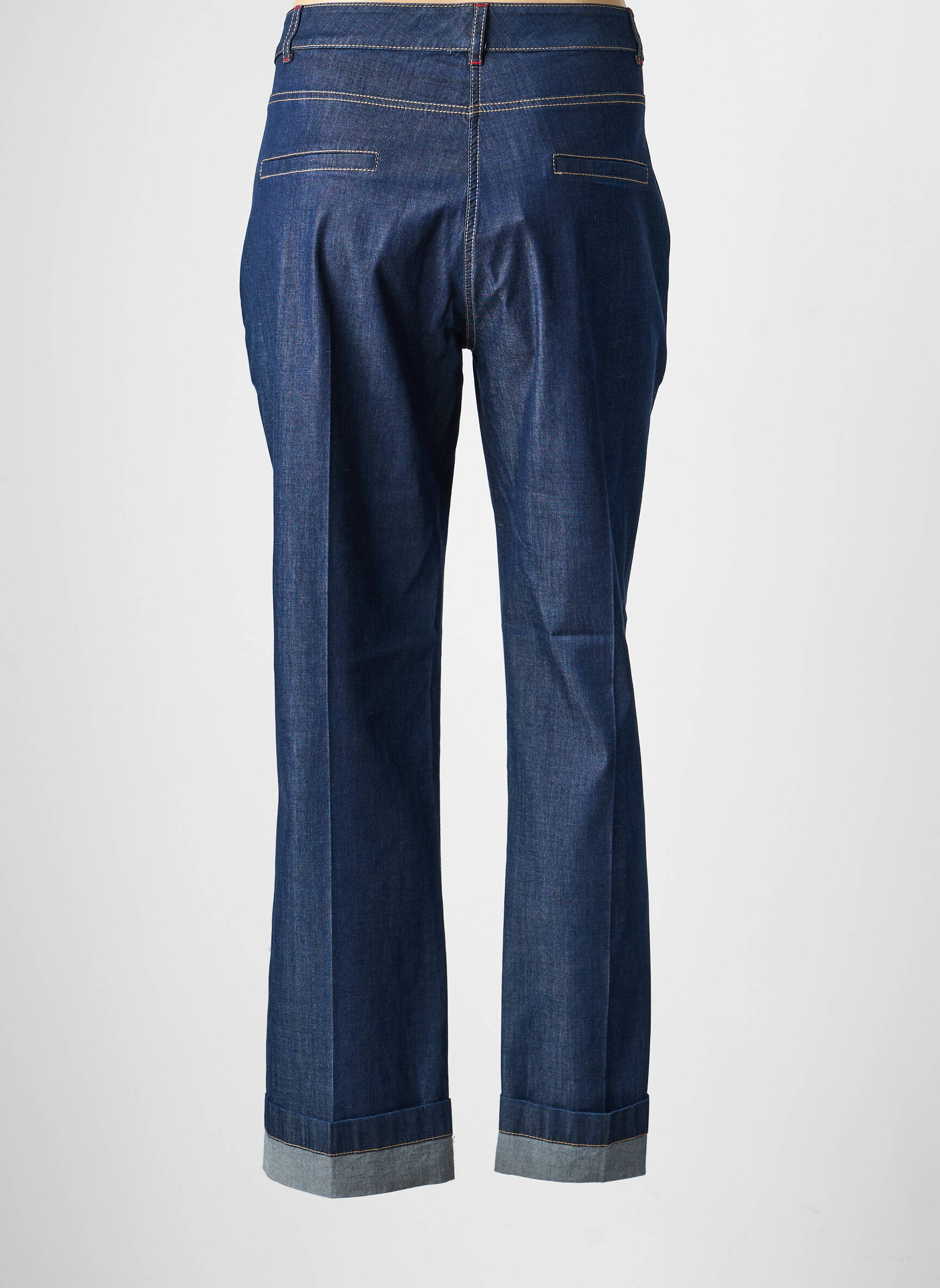 Jeans coupe droite stretch taille normale bleu EVA KAYAN femme