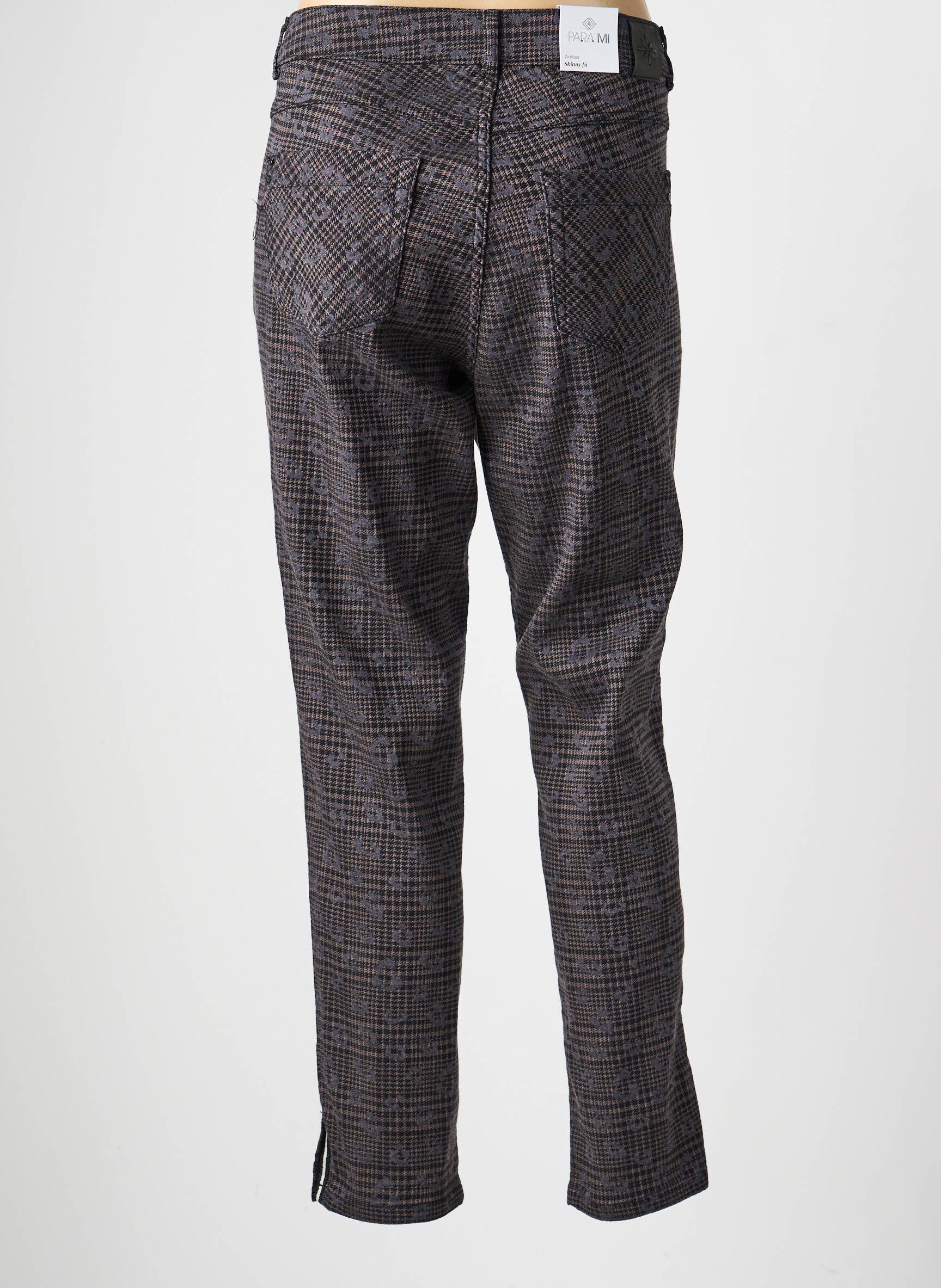 Pantalon slim stretch taille normale noir PARA MI femme