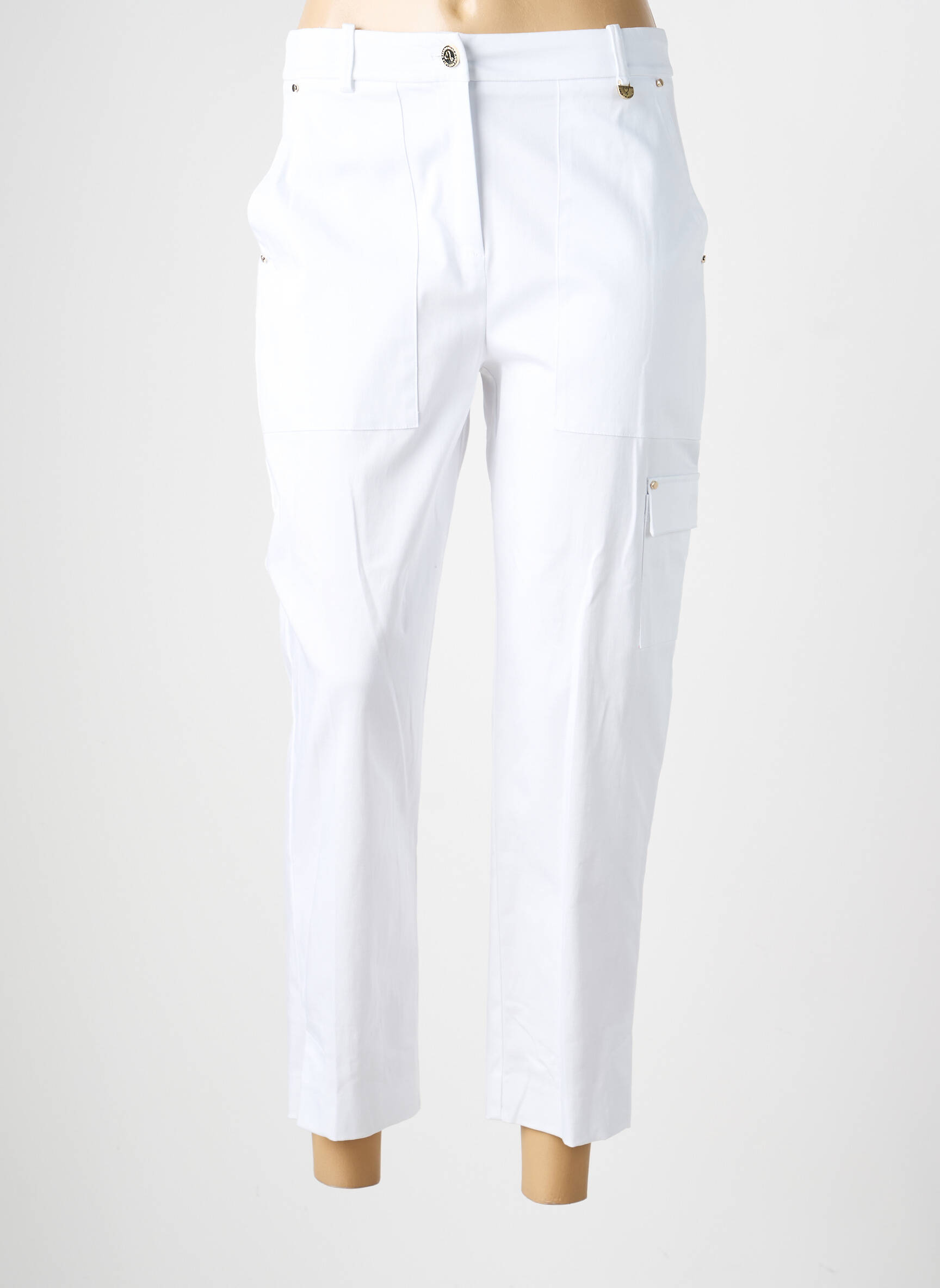 Pantalon 7/8 stretch taille normale blanc LOLA CASADEMUNT femme