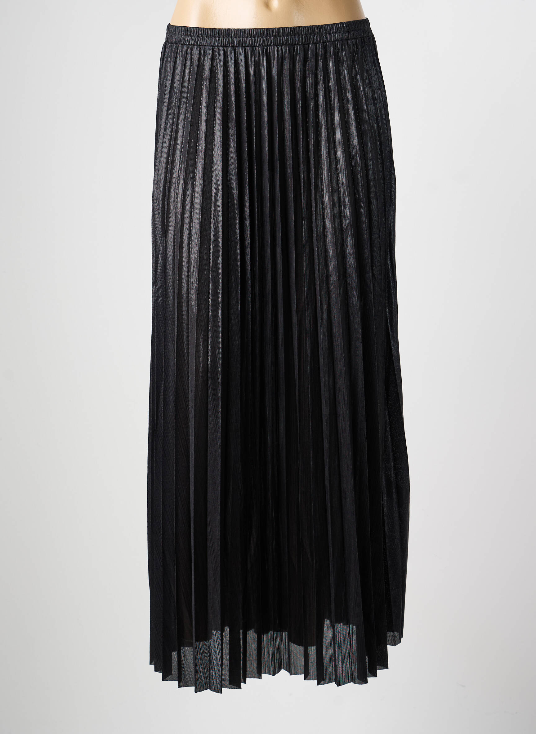 Jupe longue coupe droite noir ANGE femme