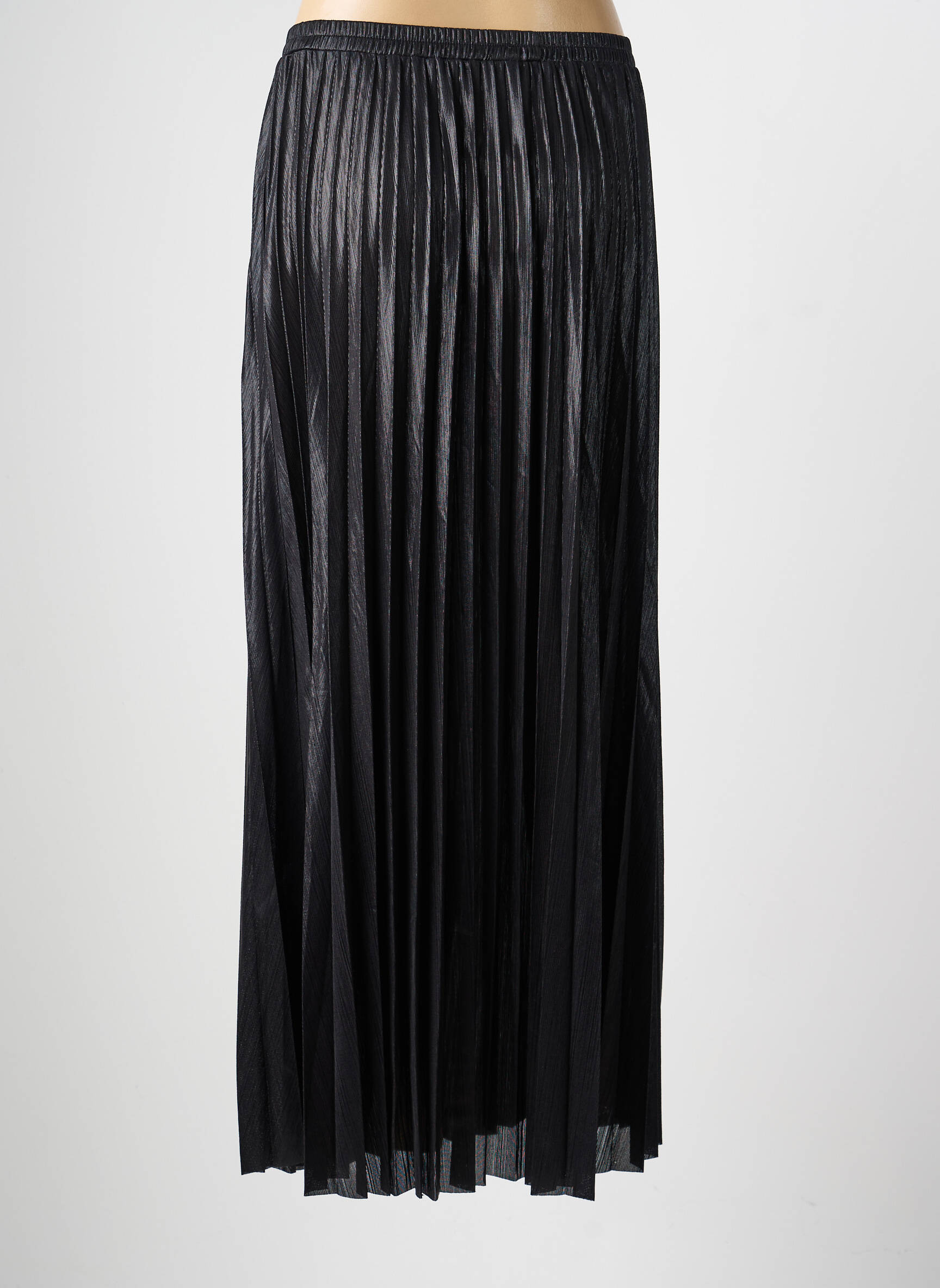 Jupe longue coupe droite noir ANGE femme