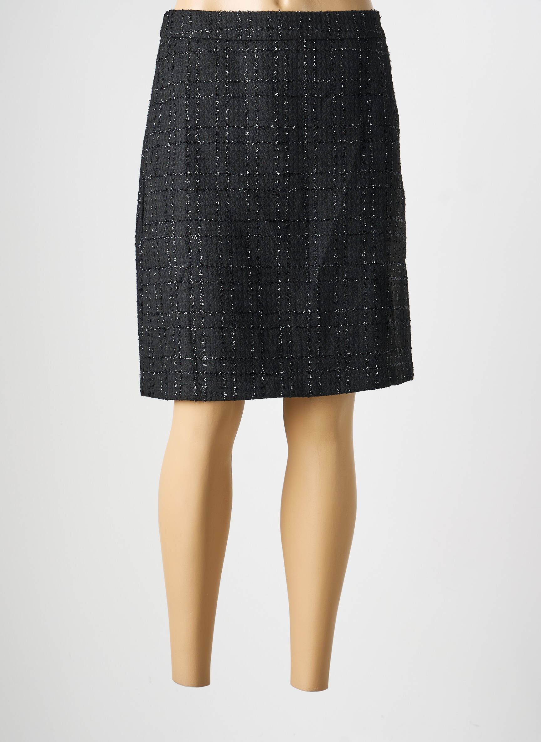 Jupe mi-longue coupe droite noir CREAM femme
