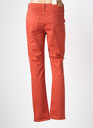 Pantalon droit stretch taille haute orange fonce KANOPE femme
