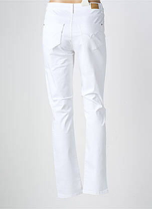 Pantalon droit stretch taille haute blanc KANOPE femme