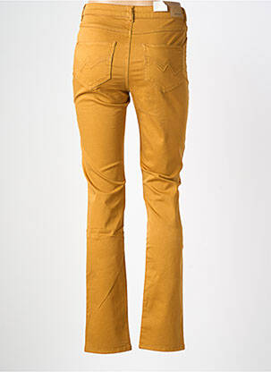 Pantalon droit stretch taille haute jaune KANOPE femme
