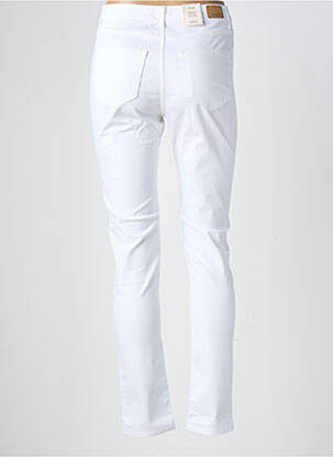 Pantalon slim tissage popeline taille normale blanc KANOPE femme