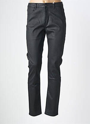 Pantalon slim tissage enduit taille normale noir KANOPE femme