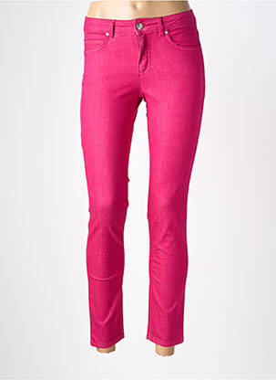 Jeans coupe slim stretch taille normale rose OUI femme