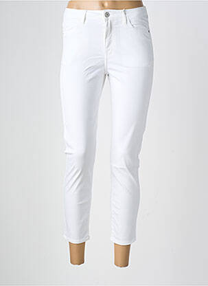 Pantalon 7/8 stretch taille normale blanc KANOPE femme