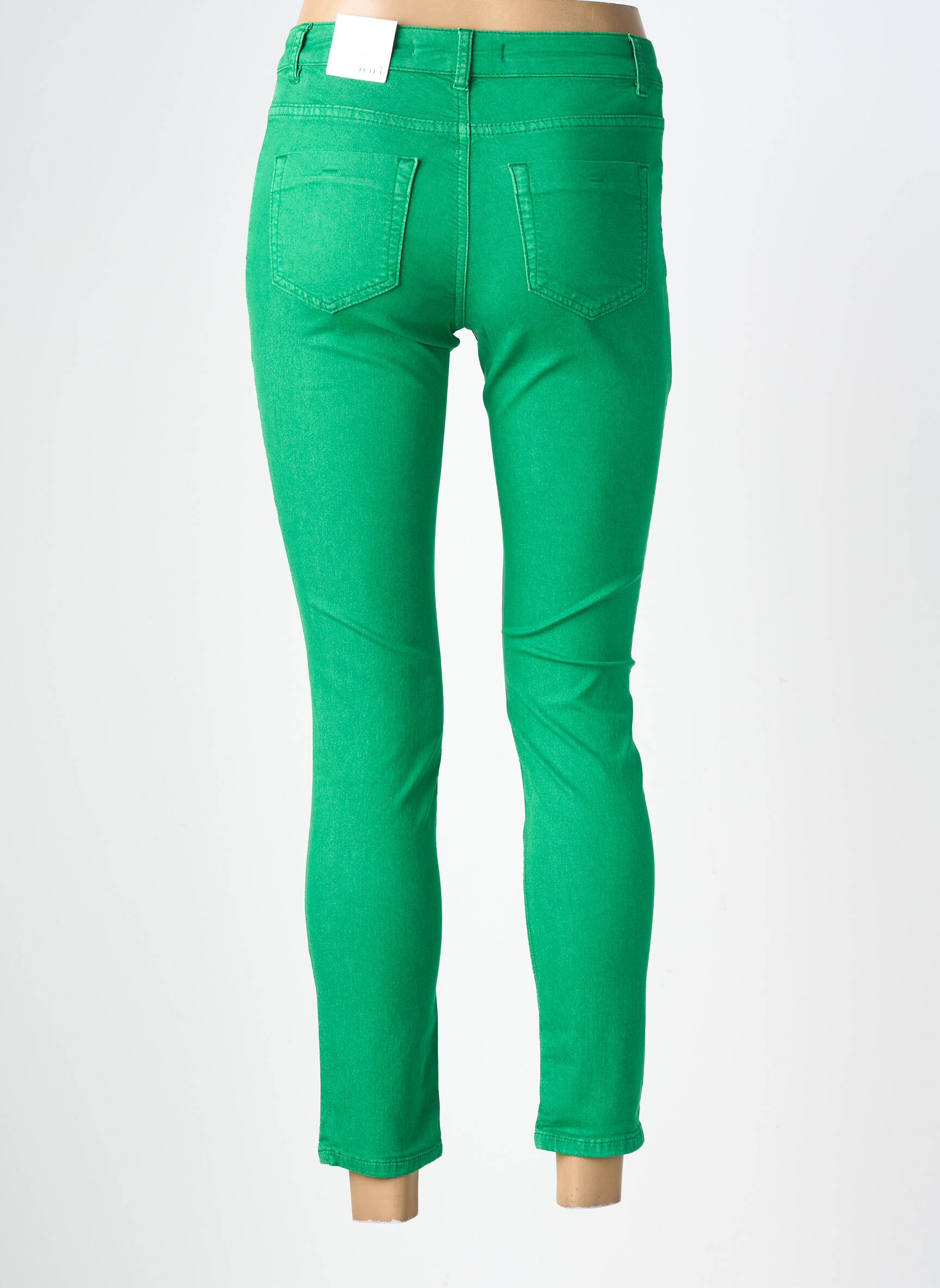 Jeans coupe slim stretch taille normale vert OUI femme