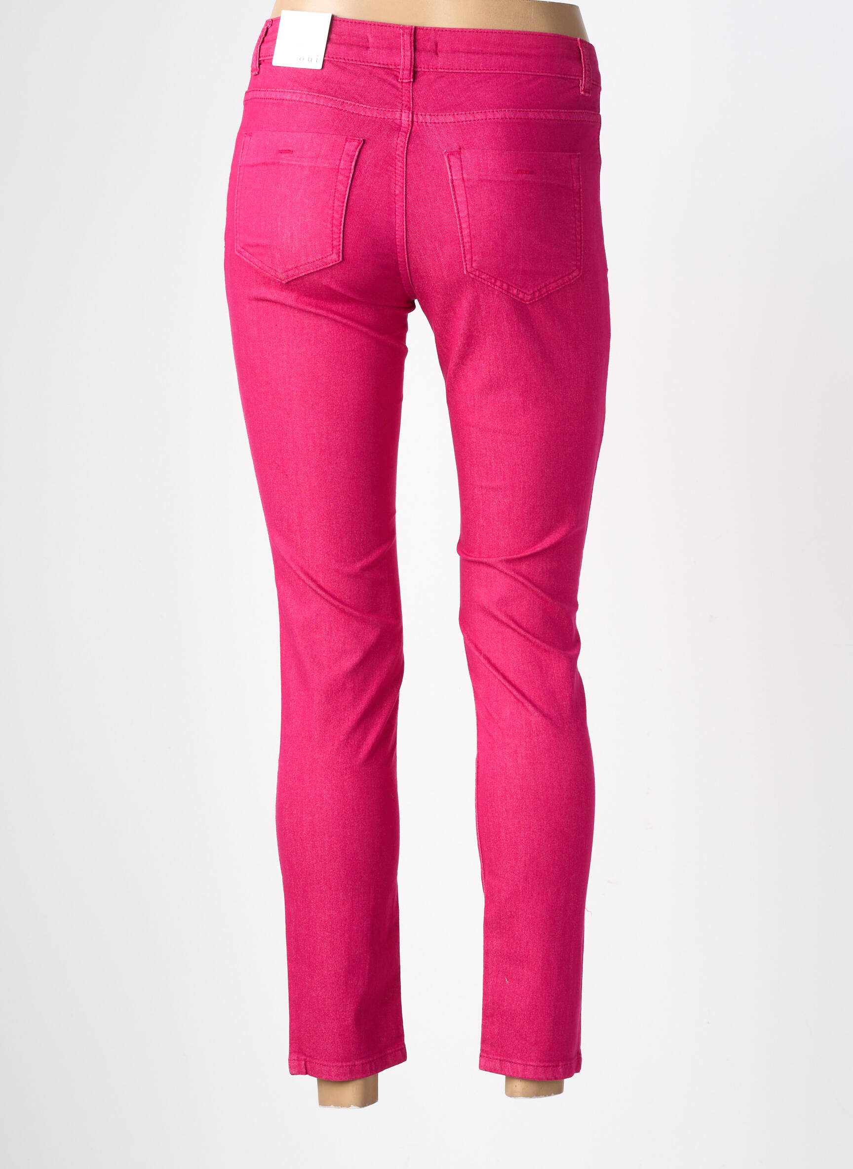 Jeans coupe slim stretch taille normale rose OUI femme