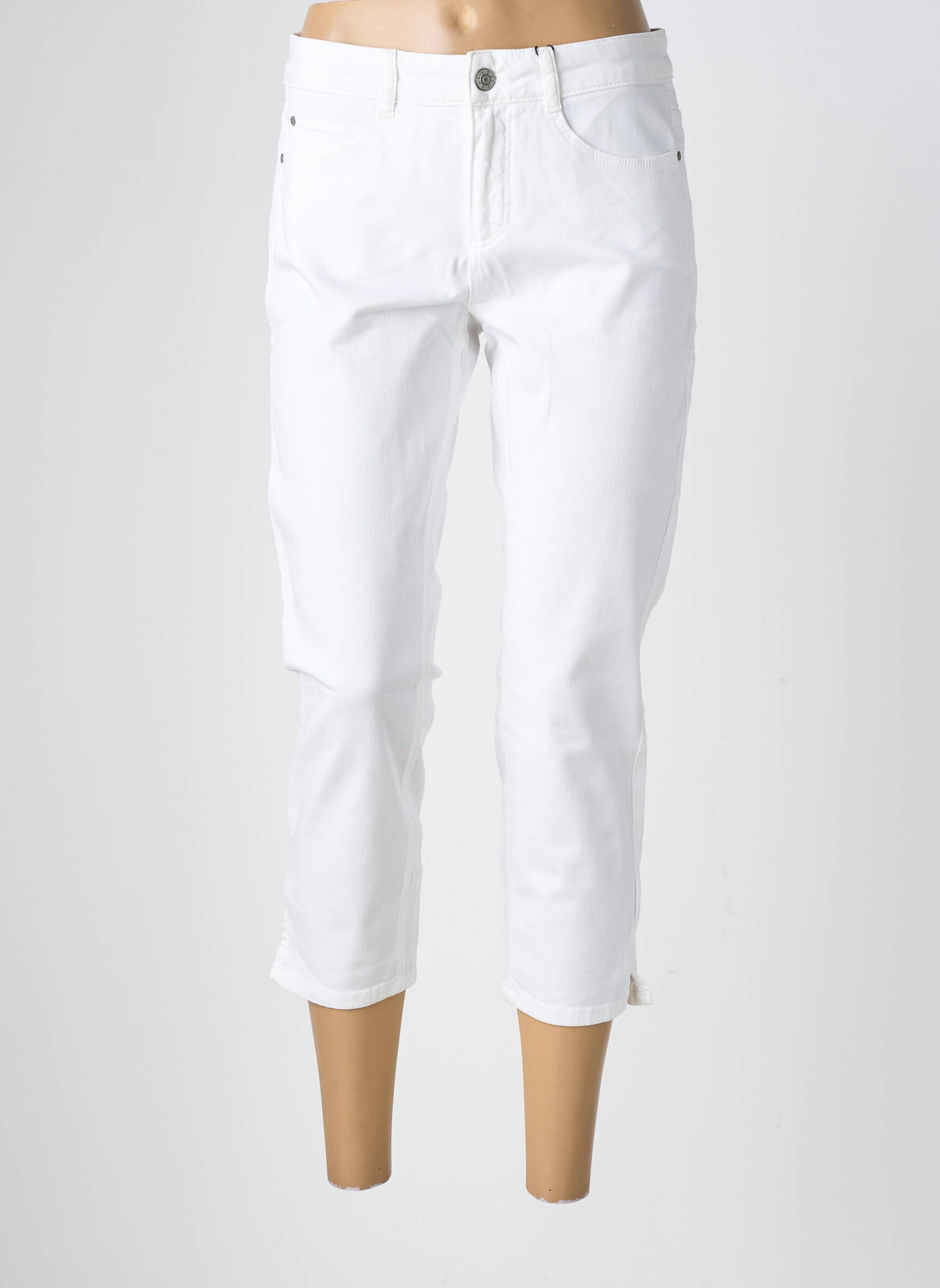 Jeans coupe slim stretch taille normale blanc OUI femme