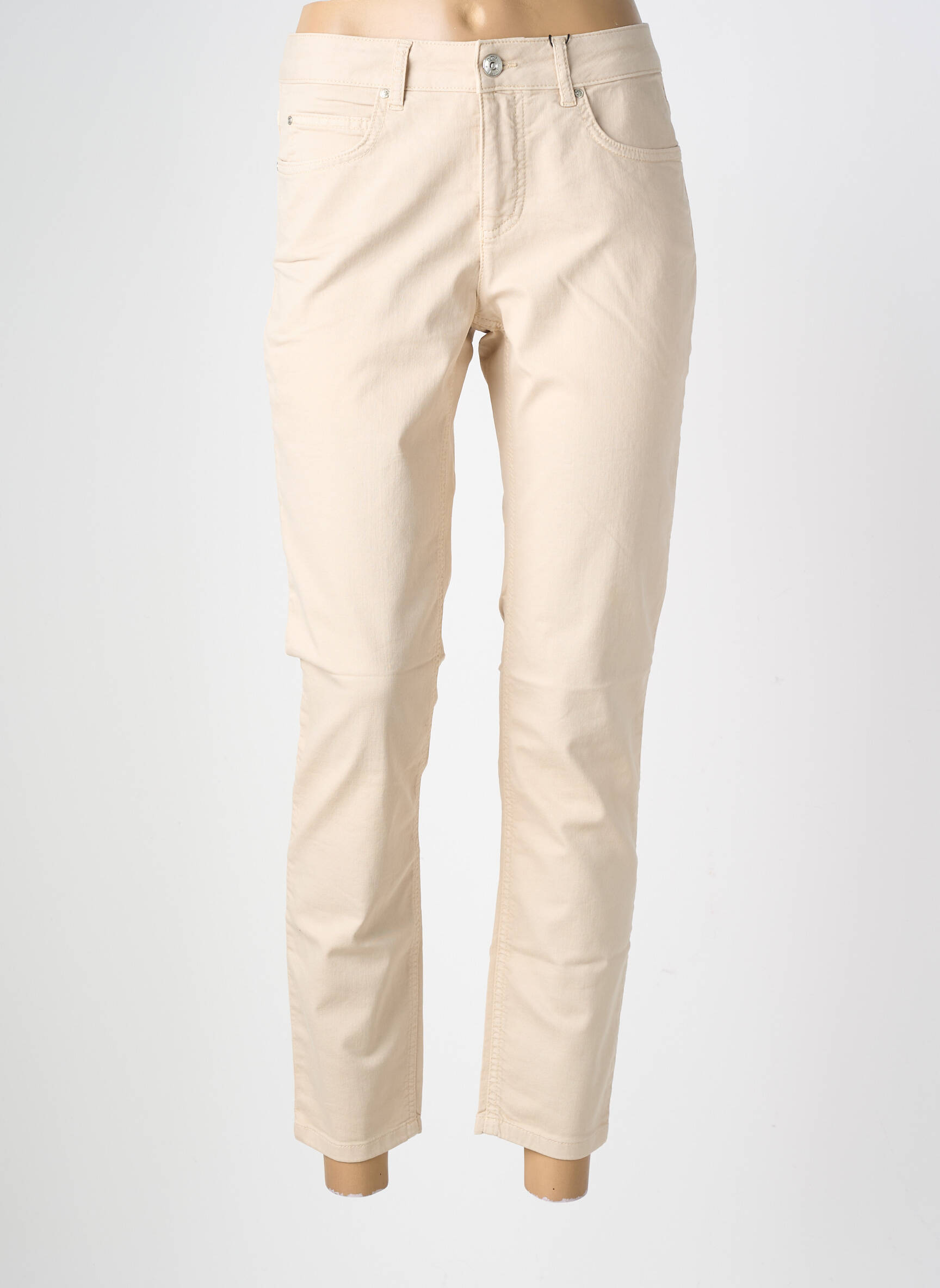Jeans coupe slim stretch taille normale beige OUI femme