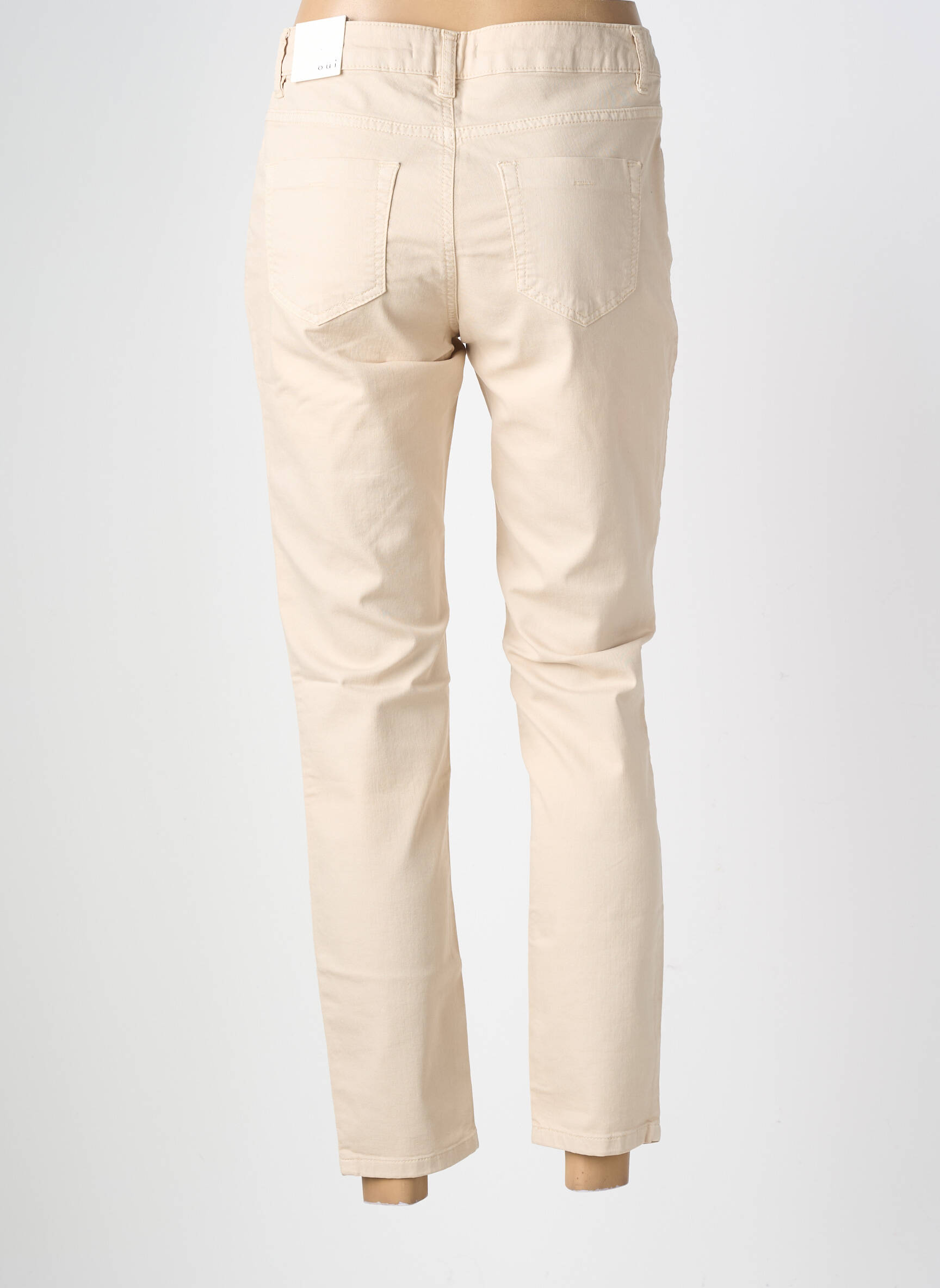 Jeans coupe slim stretch taille normale beige OUI femme