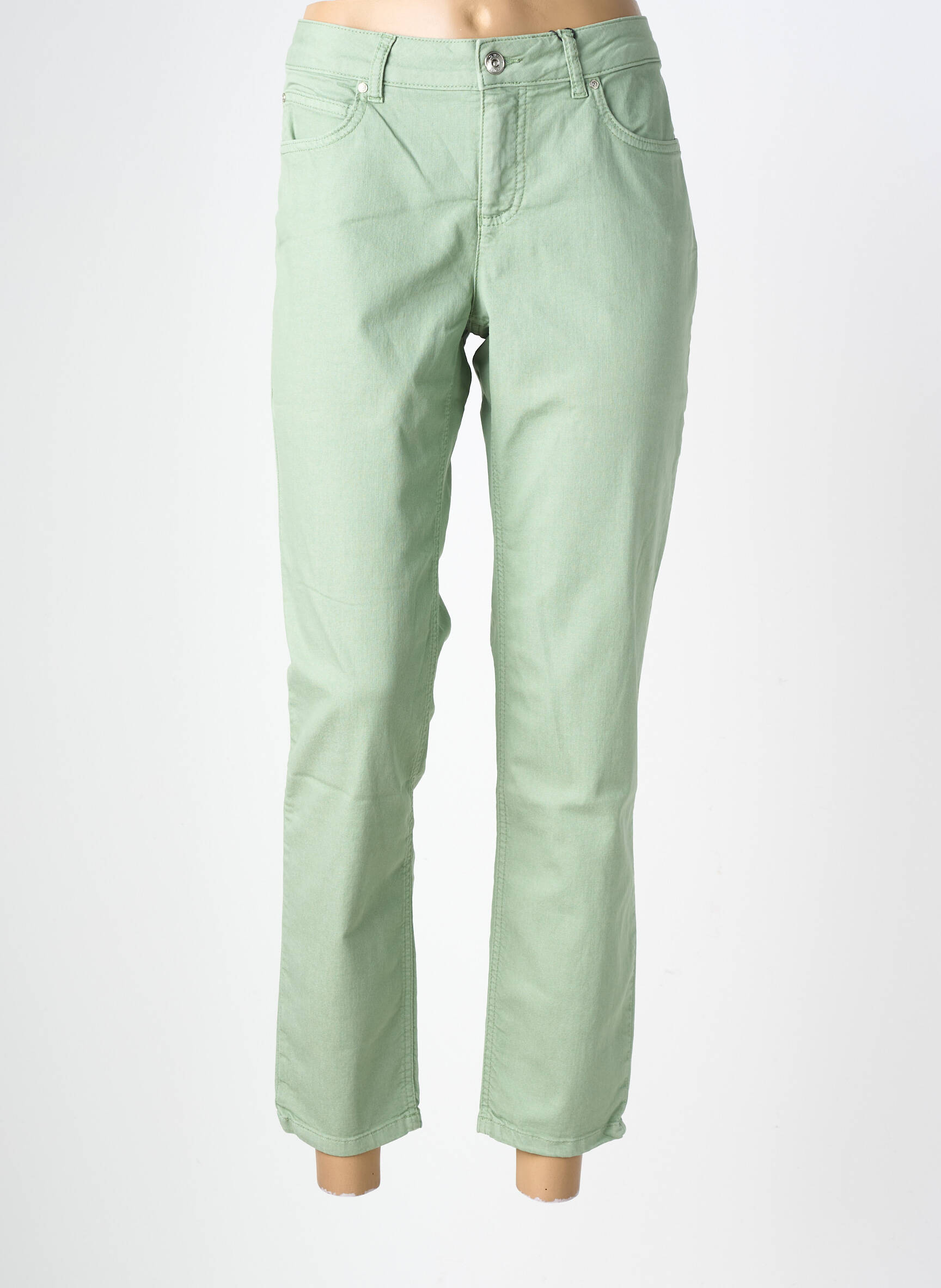 Jeans coupe slim stretch taille normale vert OUI femme
