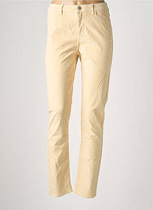 Pantalon slim taille haute taille haute beige KANOPE femme