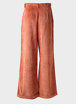 Pantalon large fermeture zip latéral taille haute orange STUDIO PARISIEN femme
