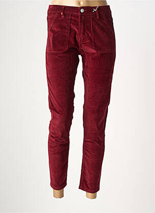 Pantalon slim stretch taille normale rouge F.A.M. femme