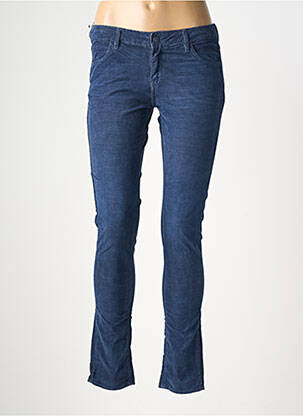 Pantalon slim taille basse taille basse bleu REIKO femme