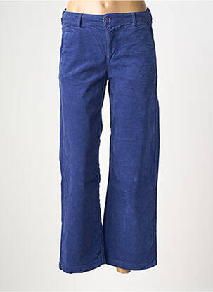 Pantalon flare stretch taille haute bleu HAPPY femme